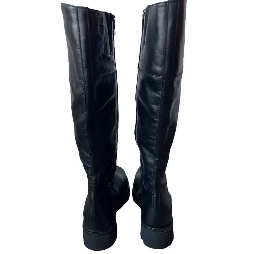 New La Canadienne Alabama Waterproof Knee-High Platform Boots Size 10M